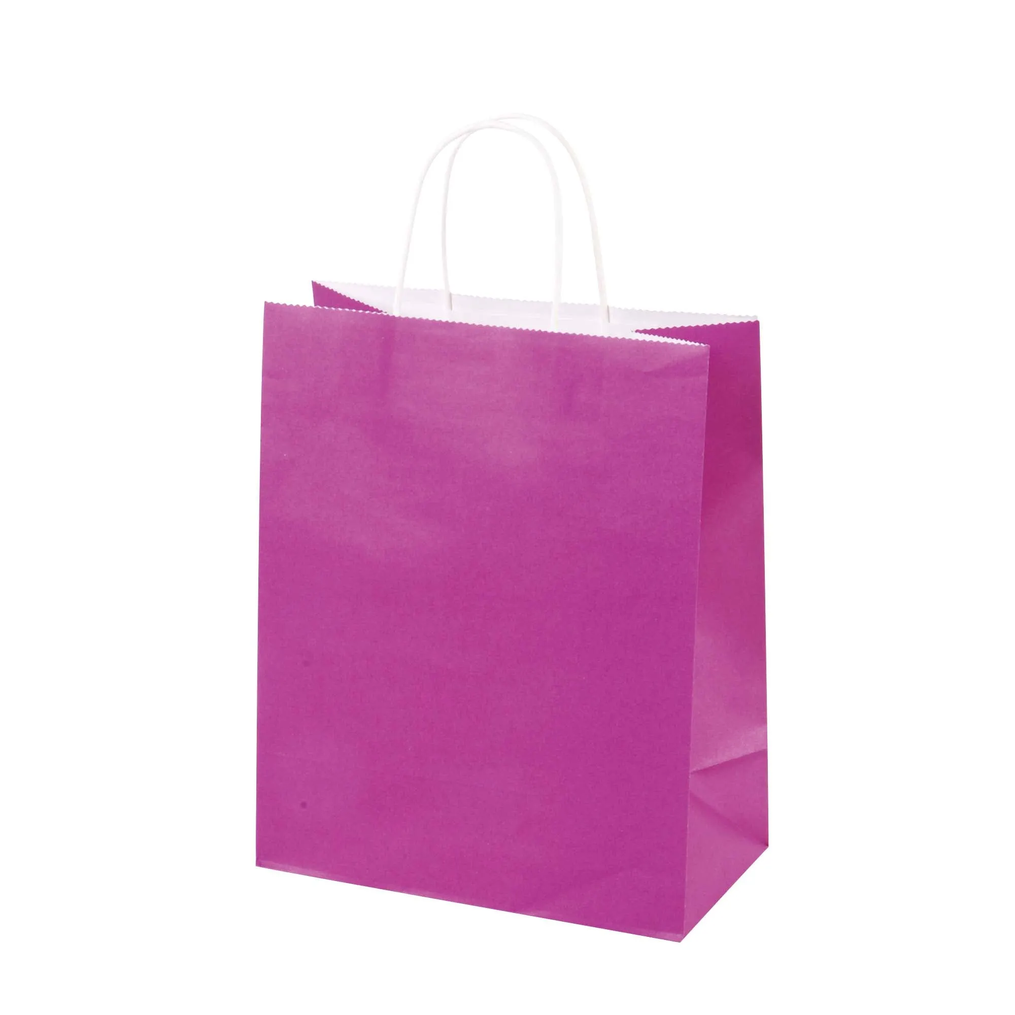 Large 6 Pack Bundled Chevron Design, White Kraft Bag W/White Color Handle, 2Designs 2 Colors
