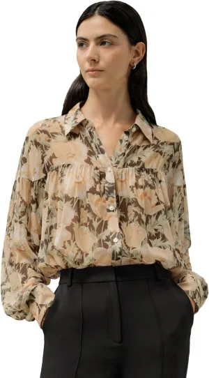 LilySilk  Liberty Womens Pure Silk Blouse Ladies Double-Layered Silk Shirt with Dolman Sleeves Fluid Chiffon Drape