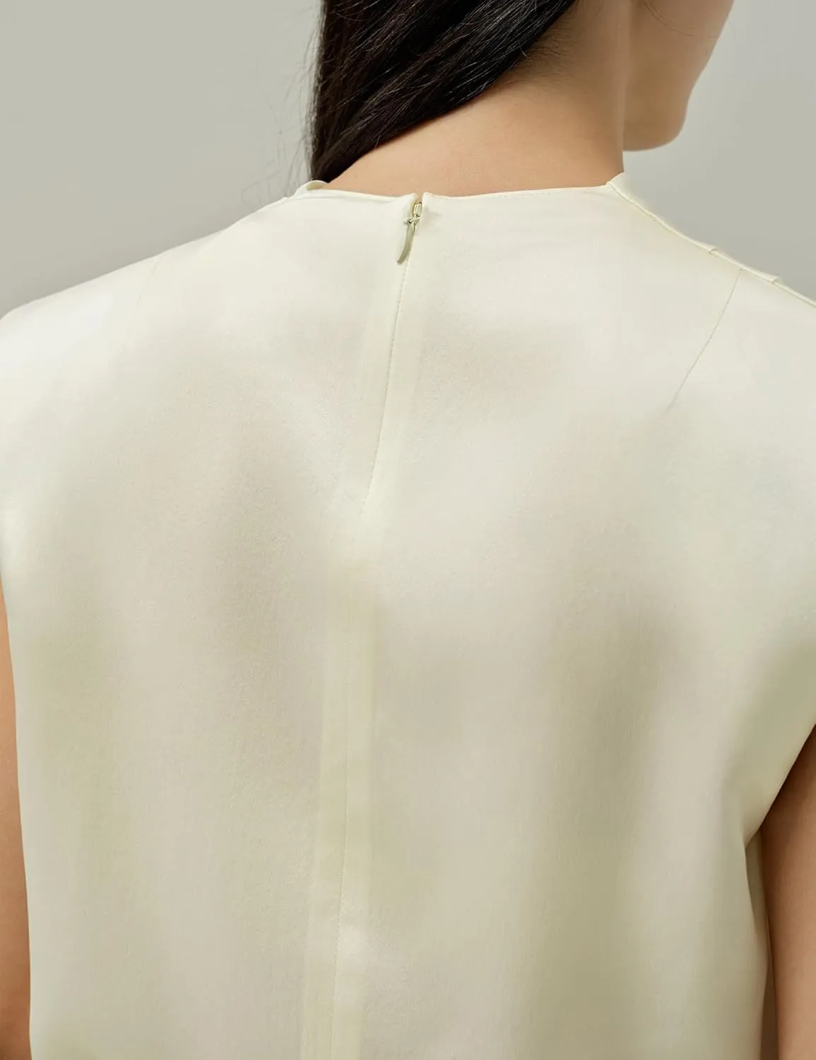 LilySilk Womens Silk Blouse Ladies High Neck Top Pleated Design
