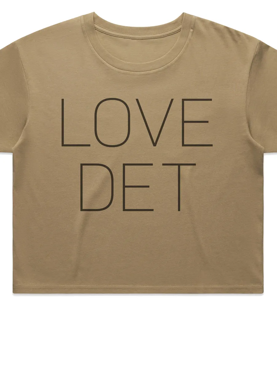 Love Det Women’s Premium Crop Top - Black / Carmel