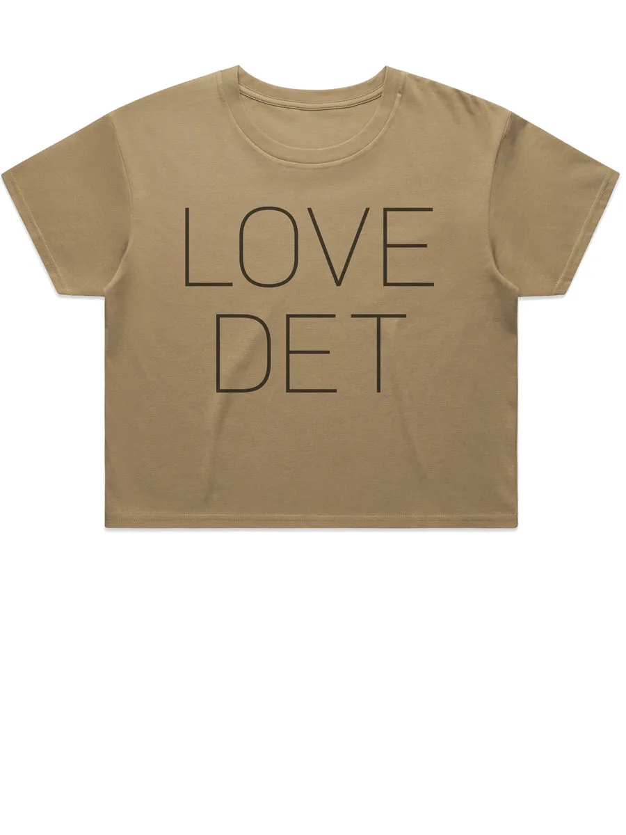 Love Det Women’s Premium Crop Top - Black / Carmel