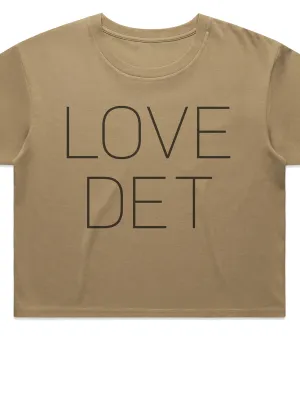 Love Det Women’s Premium Crop Top - Black / Carmel