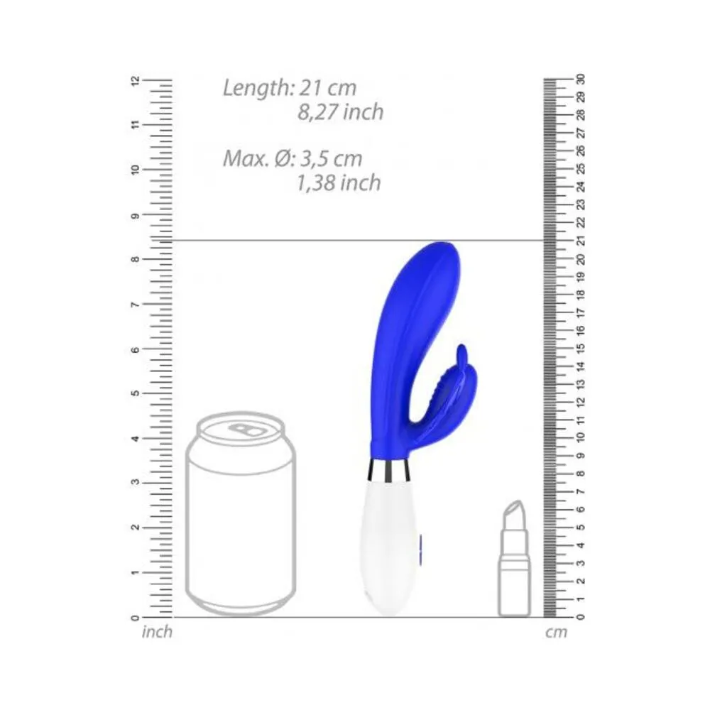 Luna Neon Alexios Ultra-soft Silicone Dual Stimulator Blue