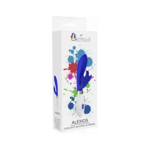 Luna Neon Alexios Ultra-soft Silicone Dual Stimulator Blue