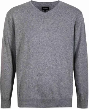 Mens Plus Size Sweater: Cotton V Neck Big Tall Oversized Long Sleeve Pullover