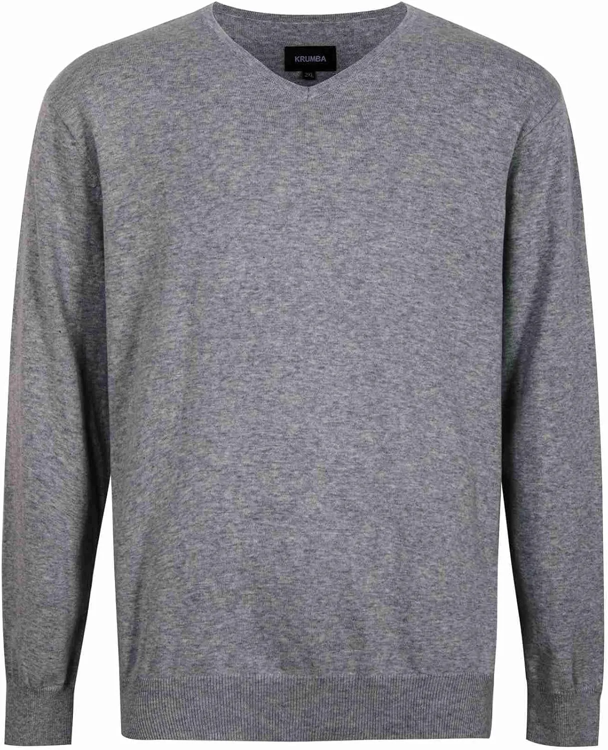 Mens Plus Size Sweater: Cotton V Neck Big Tall Oversized Long Sleeve Pullover