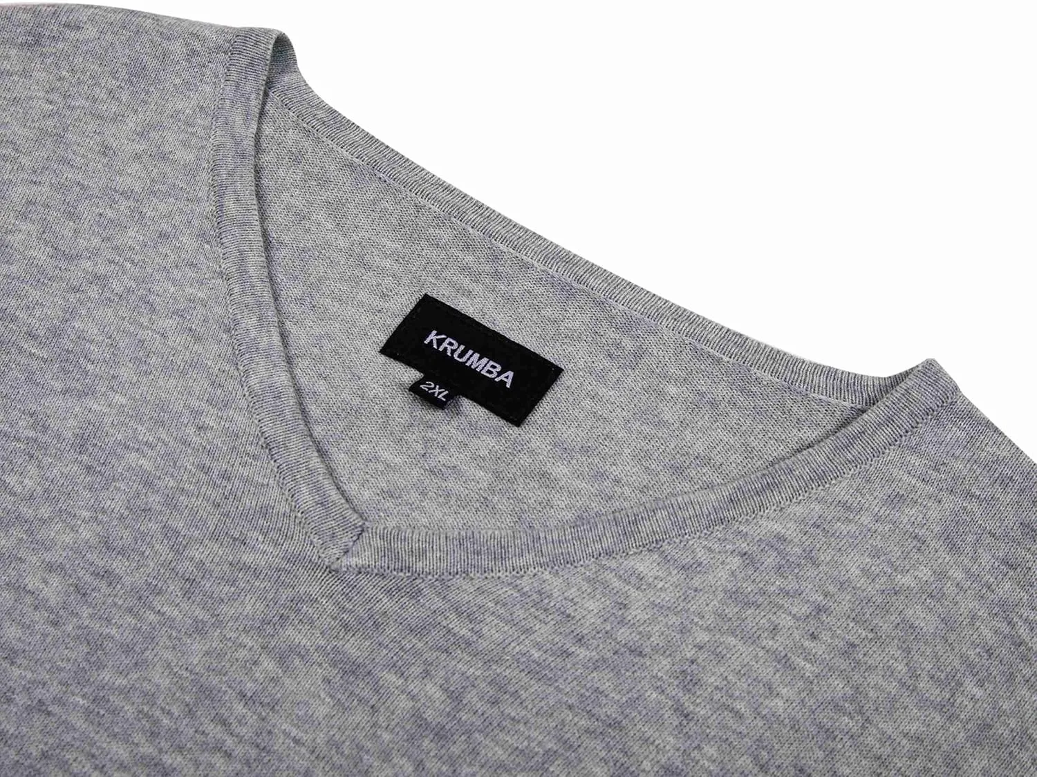 Mens Plus Size Sweater: Cotton V Neck Big Tall Oversized Long Sleeve Pullover