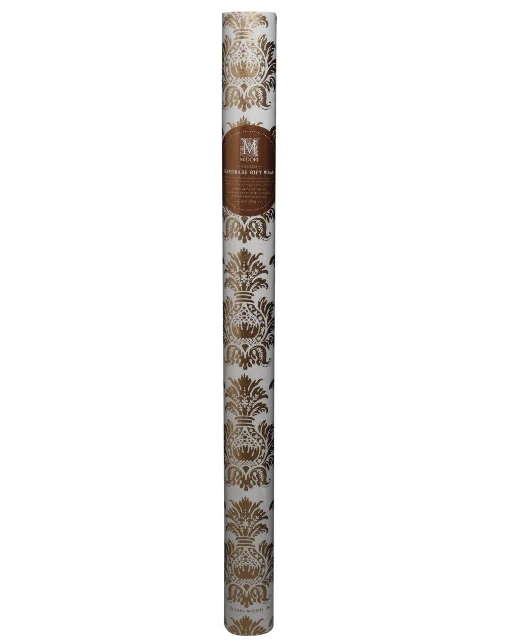 Midori White and Gold Pineapple Wrapping Paper - 2 Sheet Roll