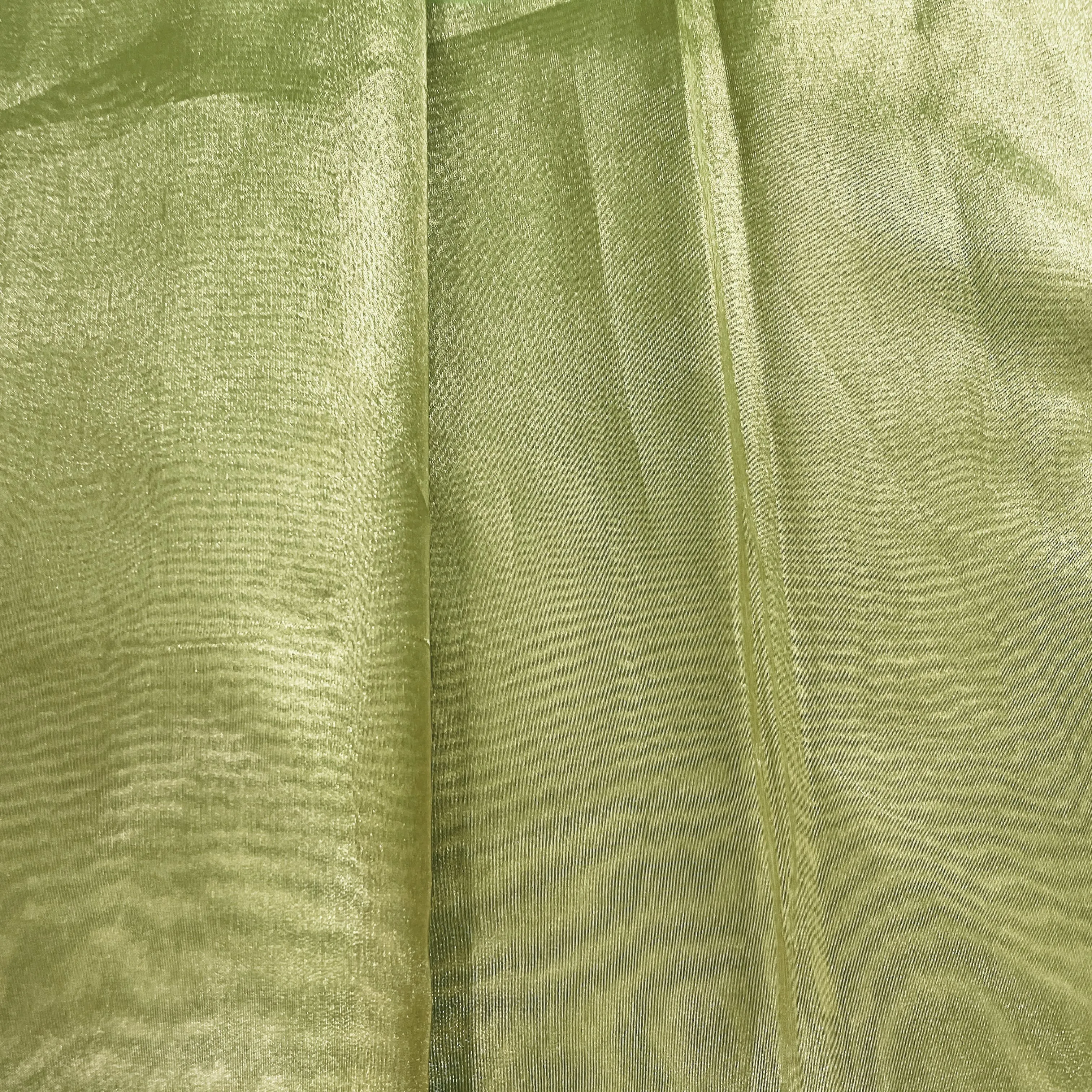 Olive Green Solid Tissue Fabric
