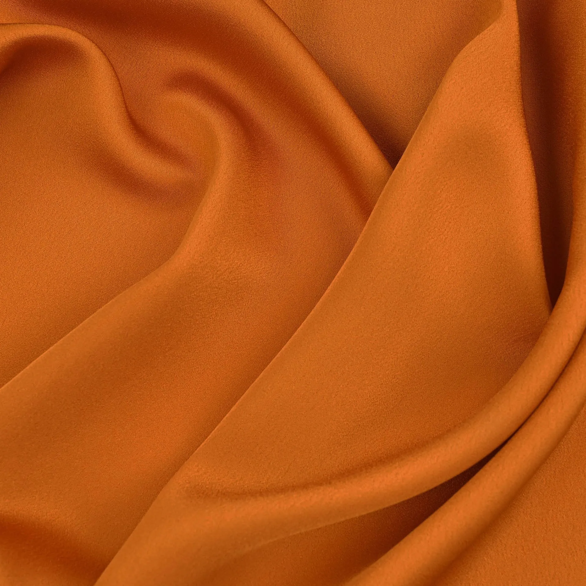 Orange Satin Crepe Fabric 96904