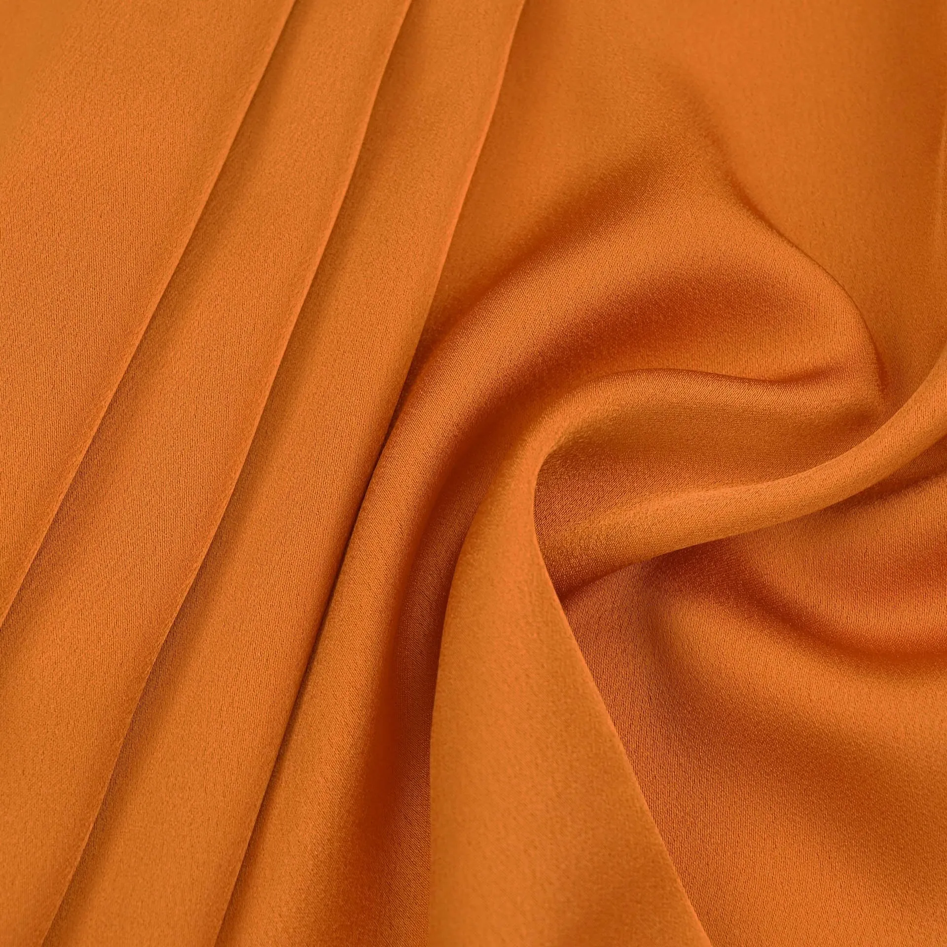 Orange Satin Crepe Fabric 96904