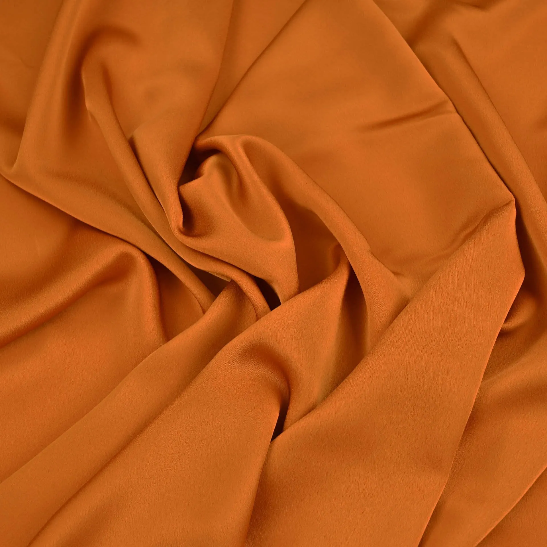 Orange Satin Crepe Fabric 96904