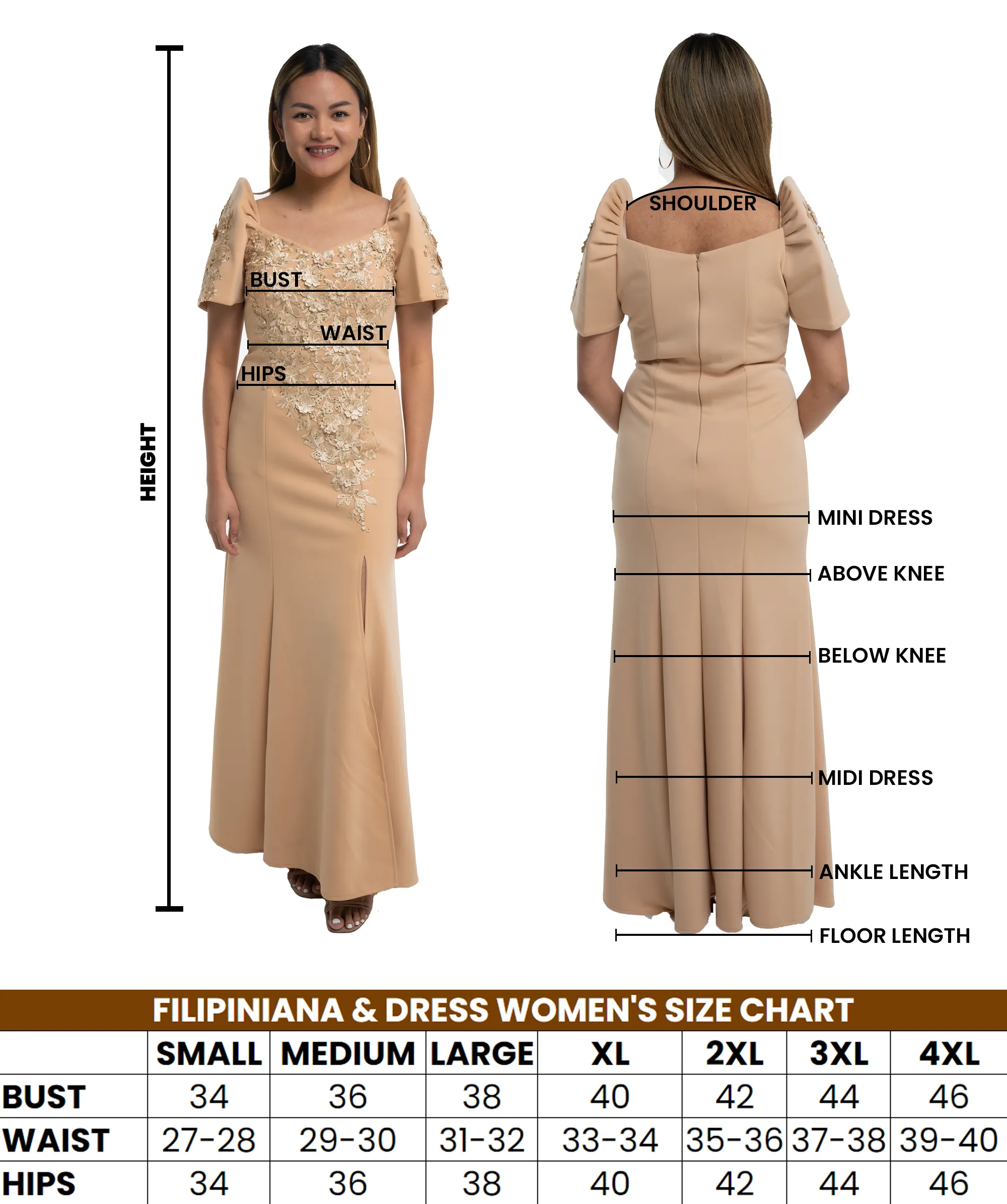 Organza Black Premium Barong Dress - Steph  -JV454