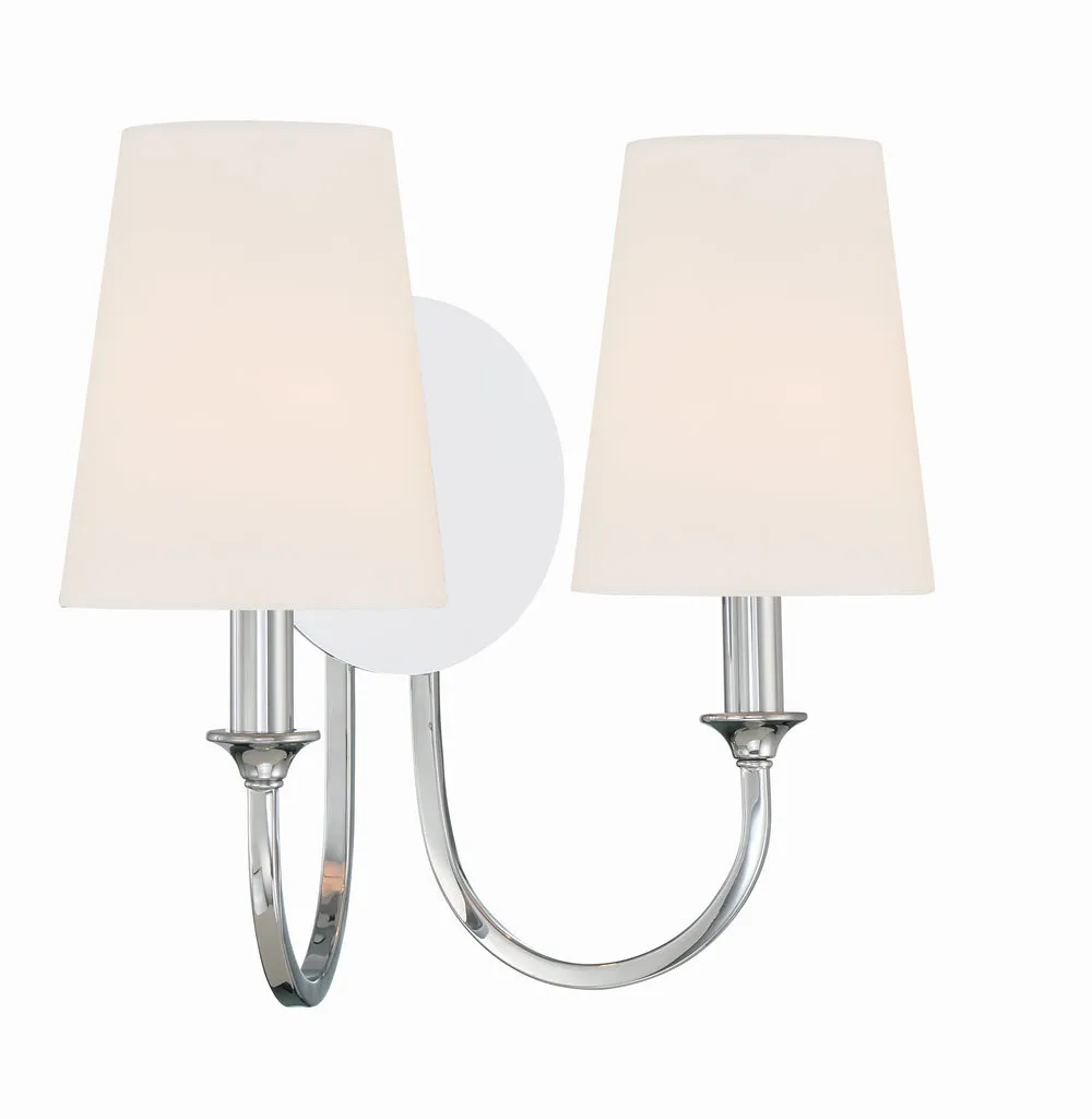 Payton 2 Light Polished Chrome Sconce