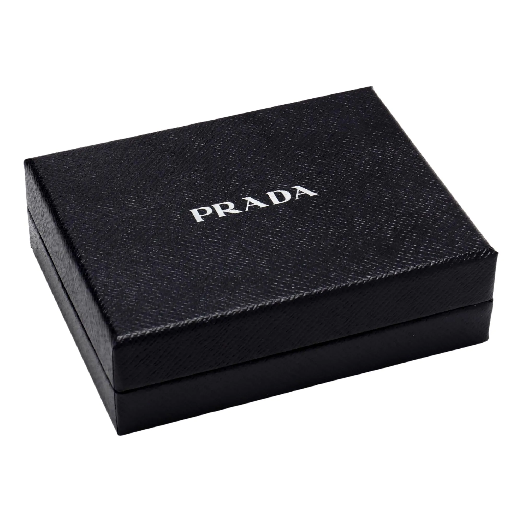 Prada Men's Black Saffiano Leather Logo Billfold Bifold Wallet