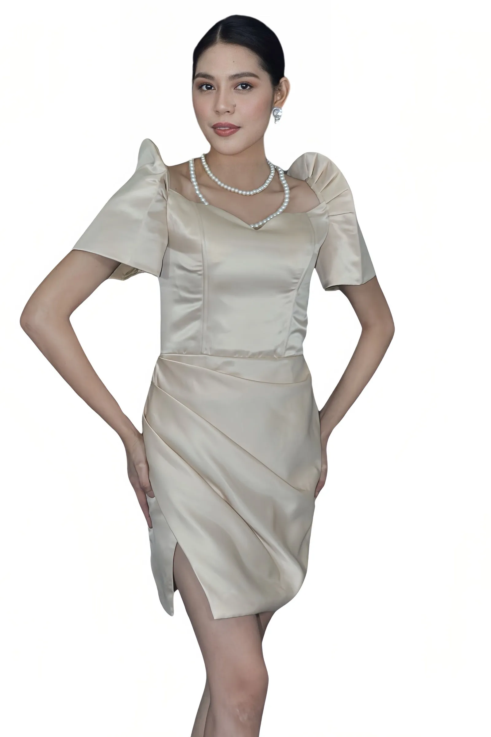 Premium Modern Filipiniana Dress Duchess - Stacy - JB601