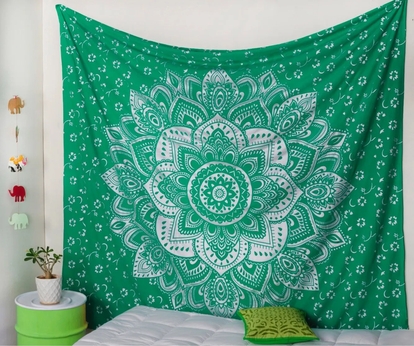 Pure Green Tapestry