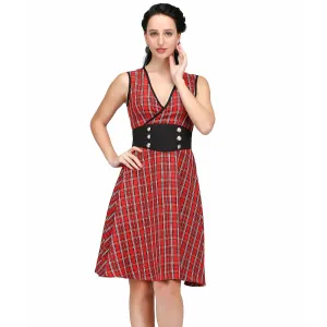 Retro Tartan Short Dress