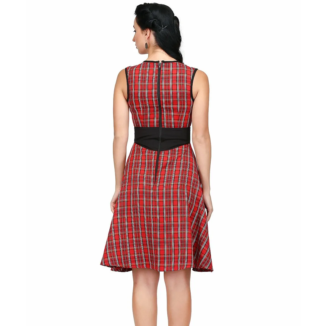 Retro Tartan Short Dress