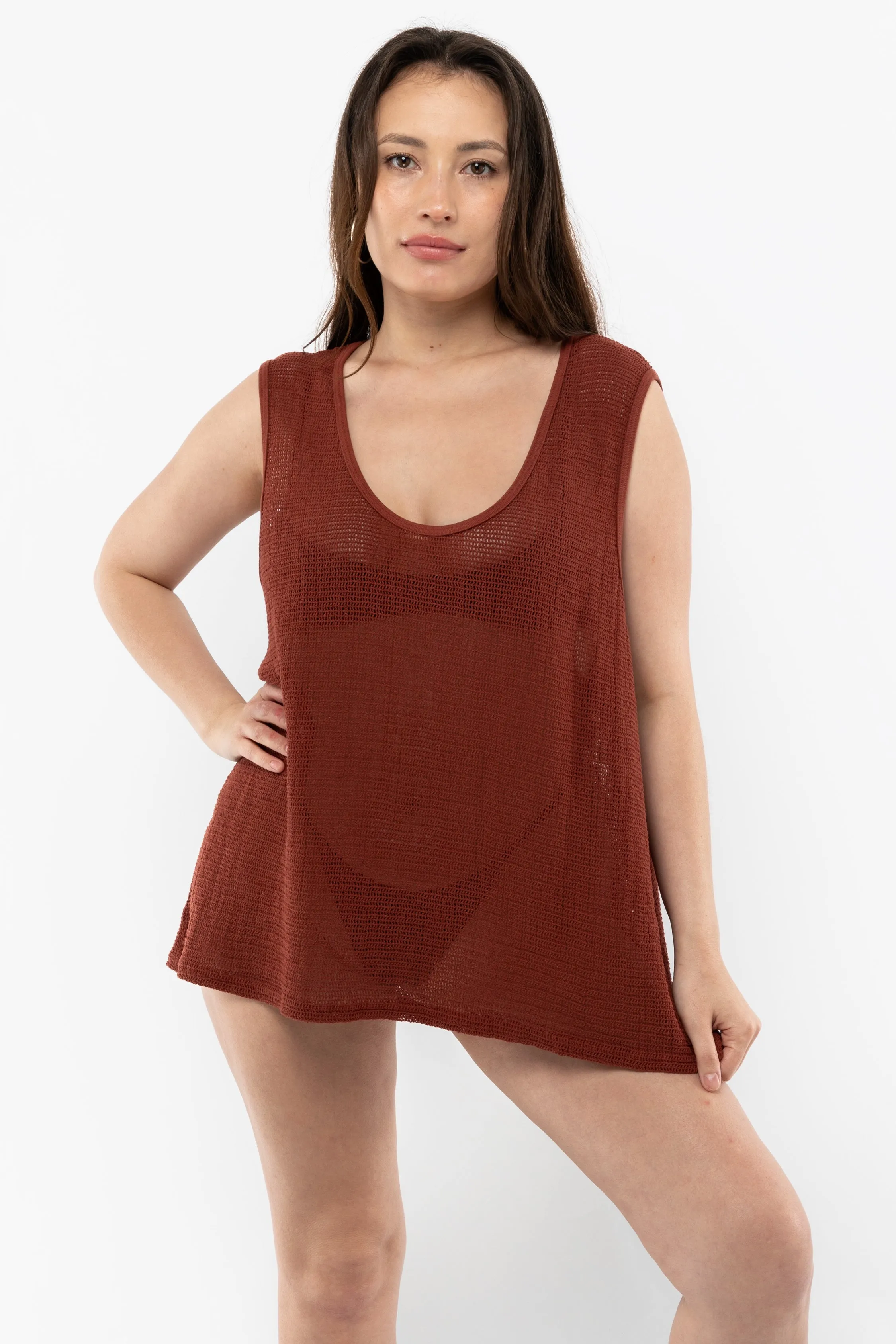RIN15GD - Unisex Cotton Fishnet Tank Top