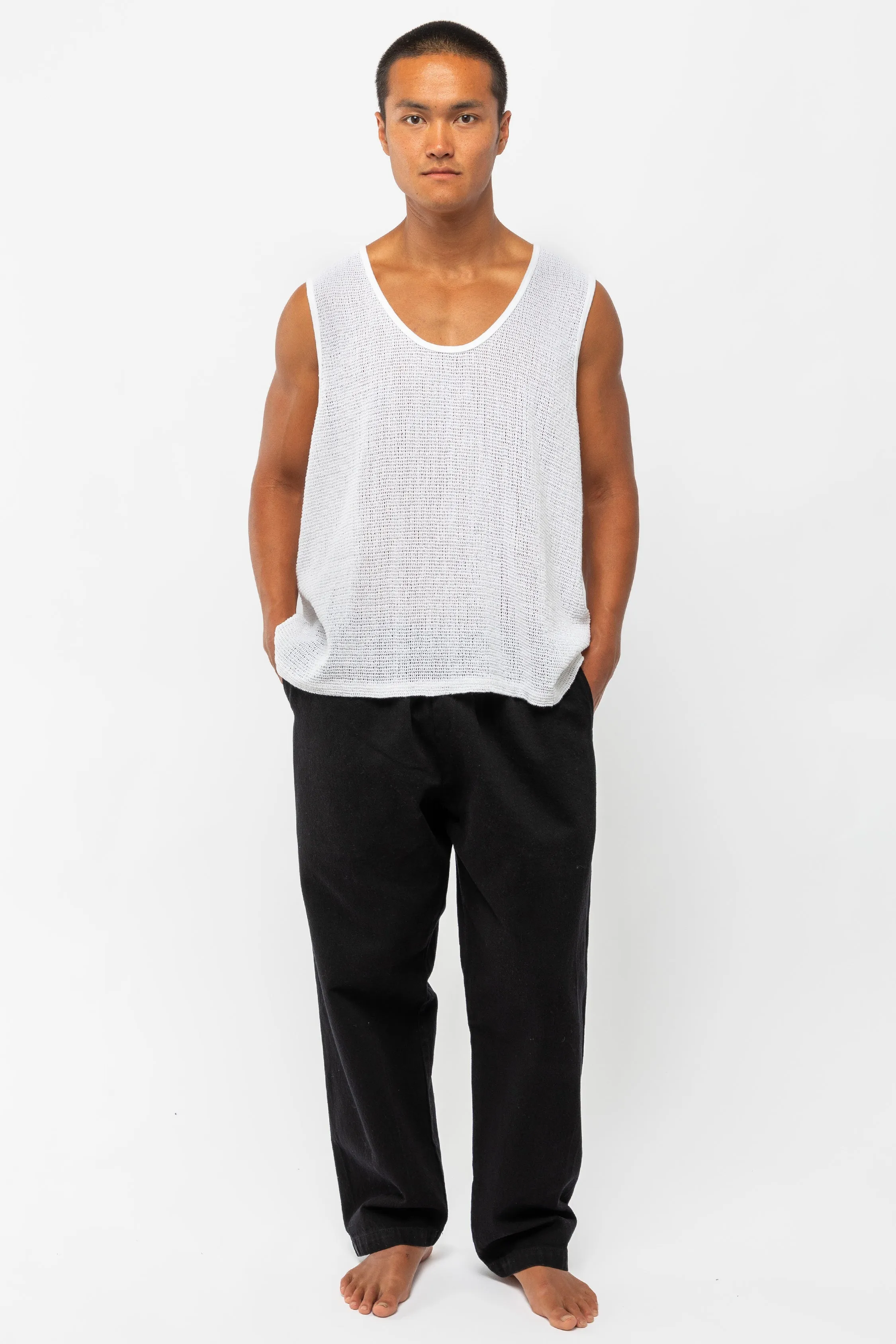 RIN15GD - Unisex Cotton Fishnet Tank Top