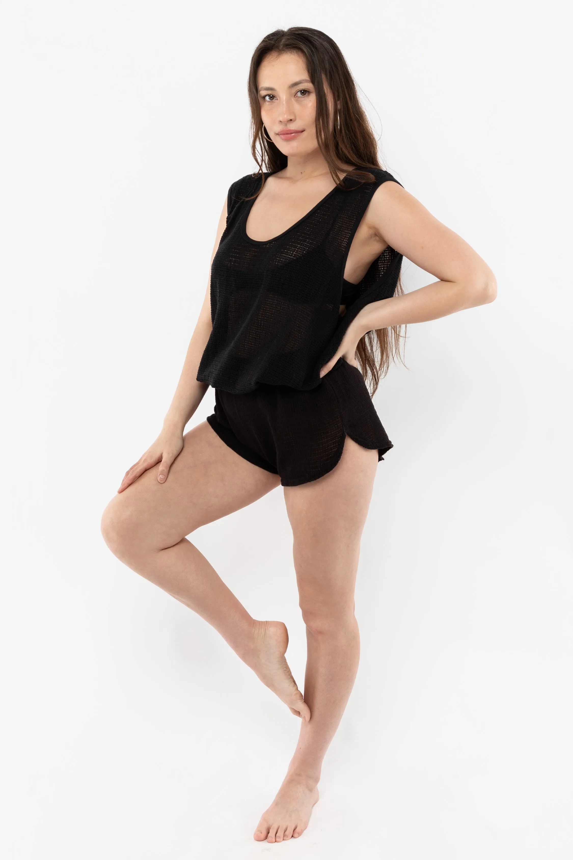 RIN15GD - Unisex Cotton Fishnet Tank Top