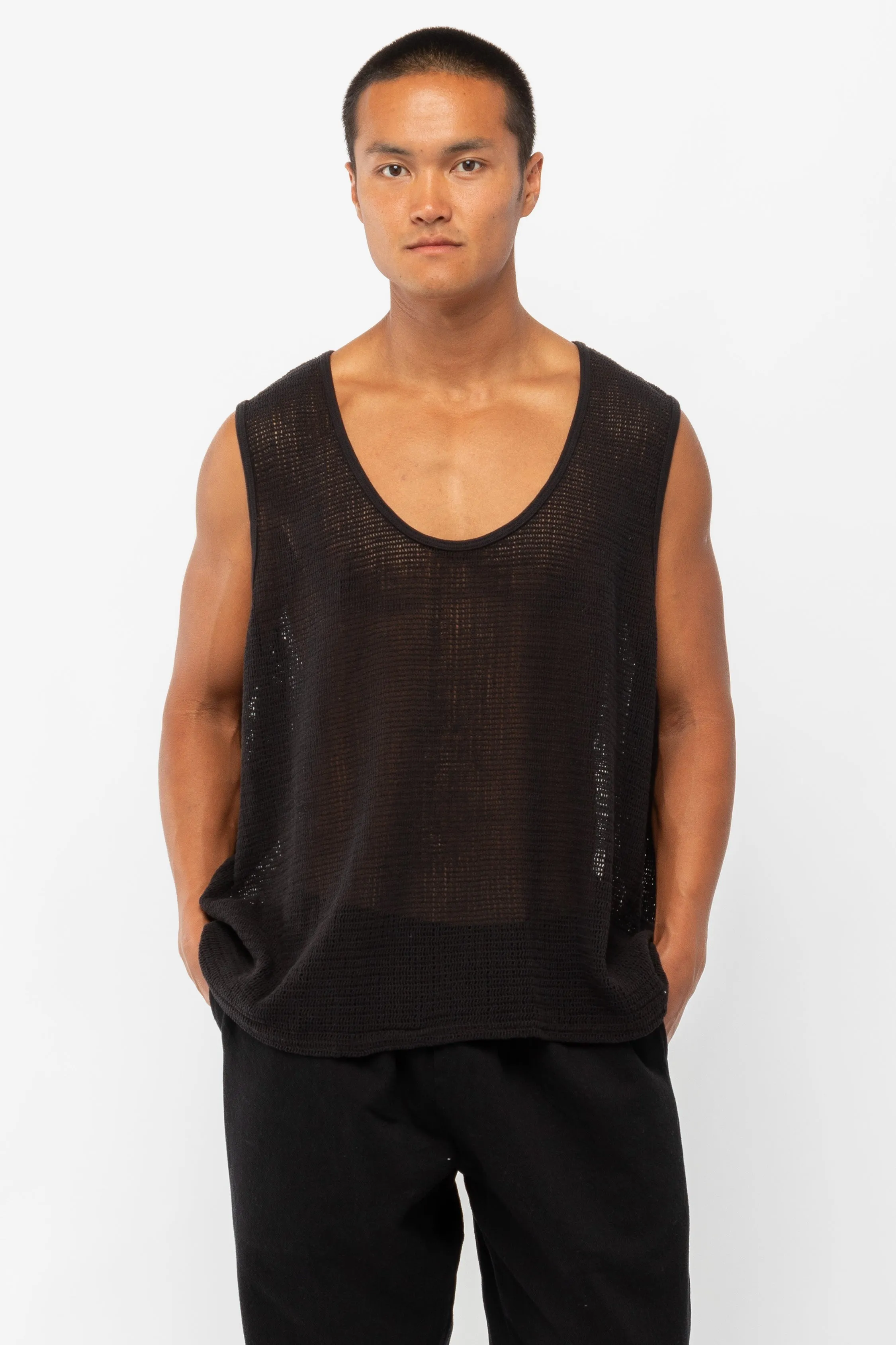 RIN15GD - Unisex Cotton Fishnet Tank Top