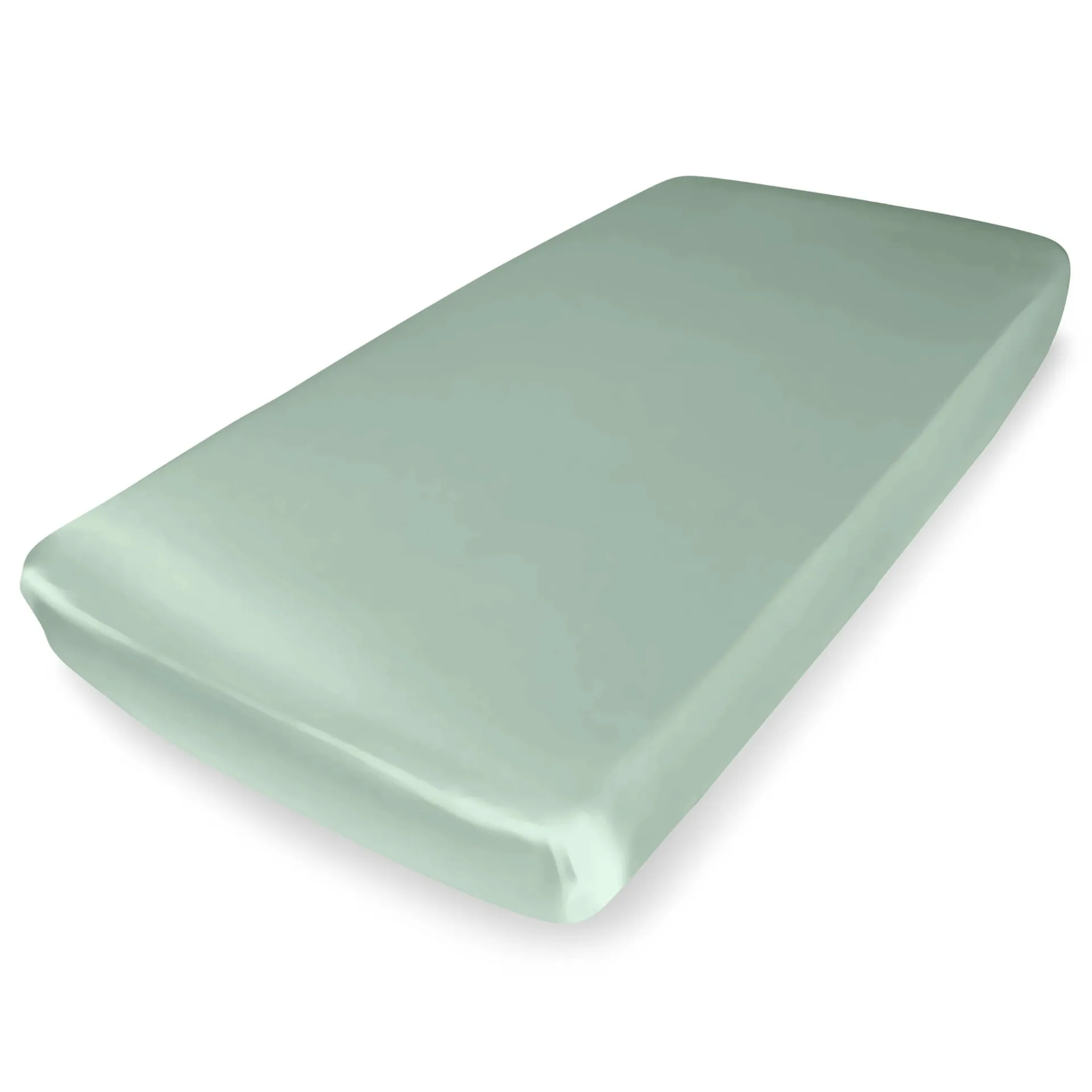 Silk Crib Fitted Sheet - Goodnight Green