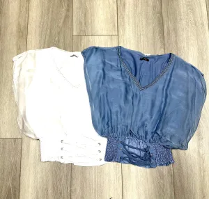 Smocked Waist Silk Top