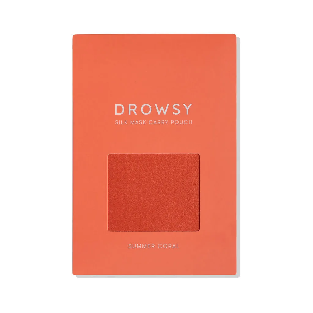 Summer Coral Silk Carry Pouch