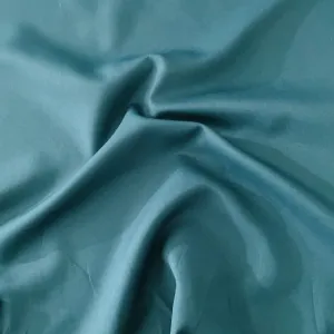 Teal Green Solid Butter Crepe Fabric