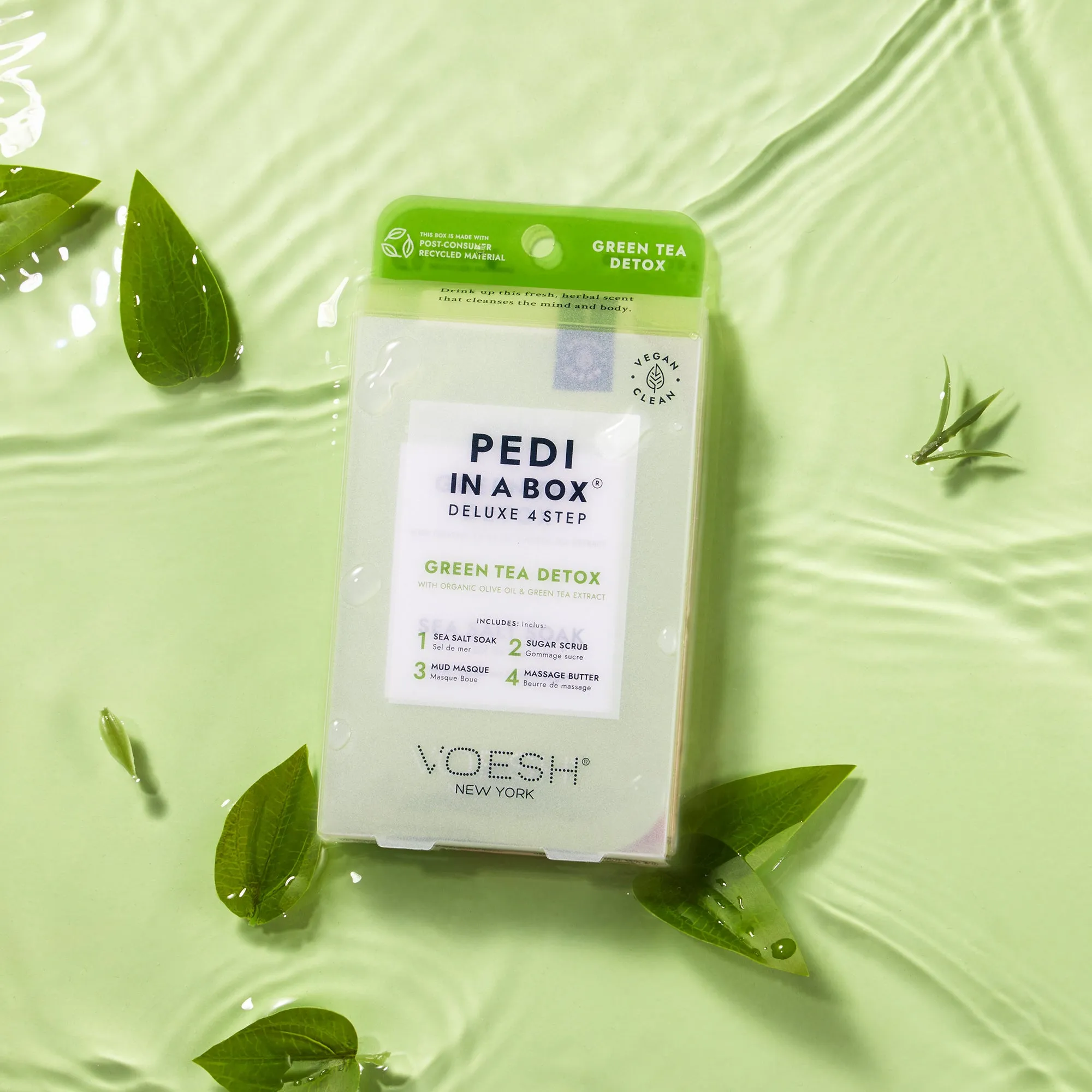 Voesh Deluxe 4 Step Pedi-in-a-Box Green Tea Detox