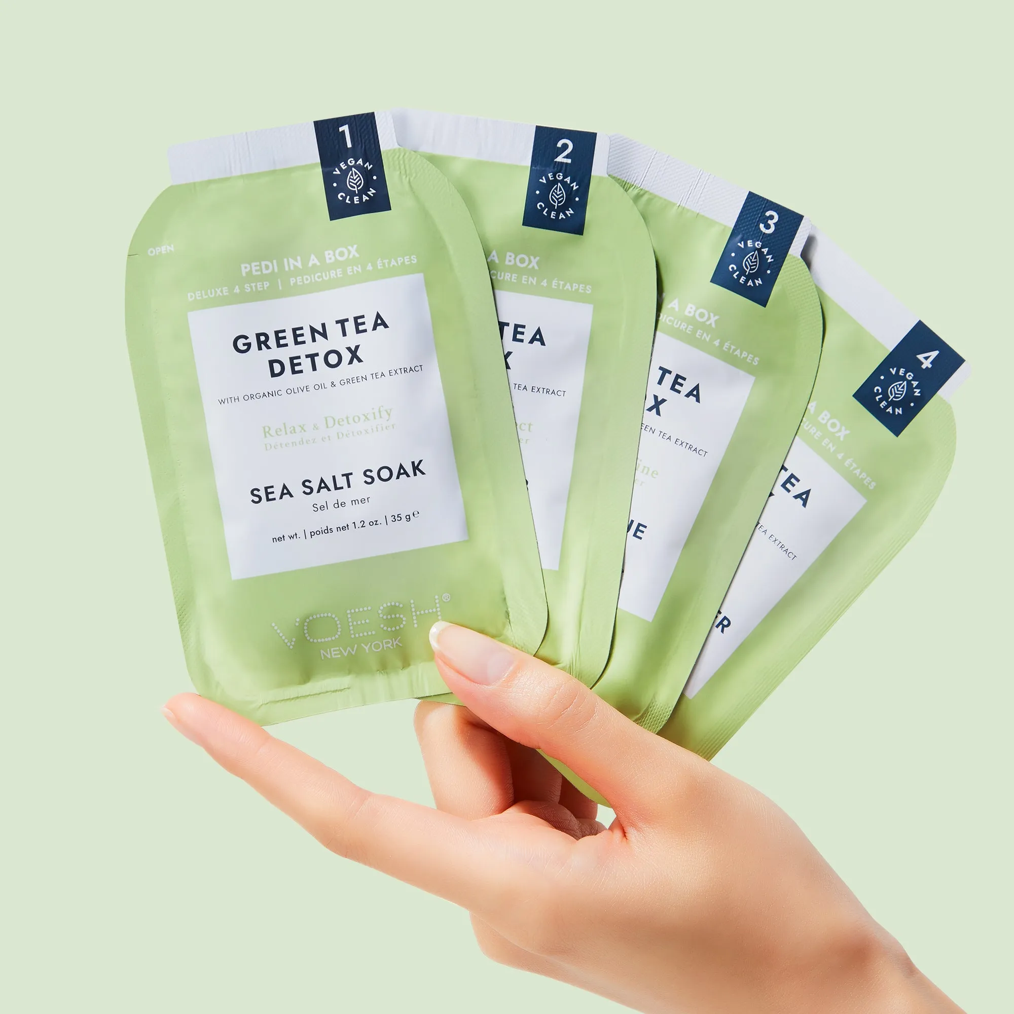 Voesh Deluxe 4 Step Pedi-in-a-Box Green Tea Detox