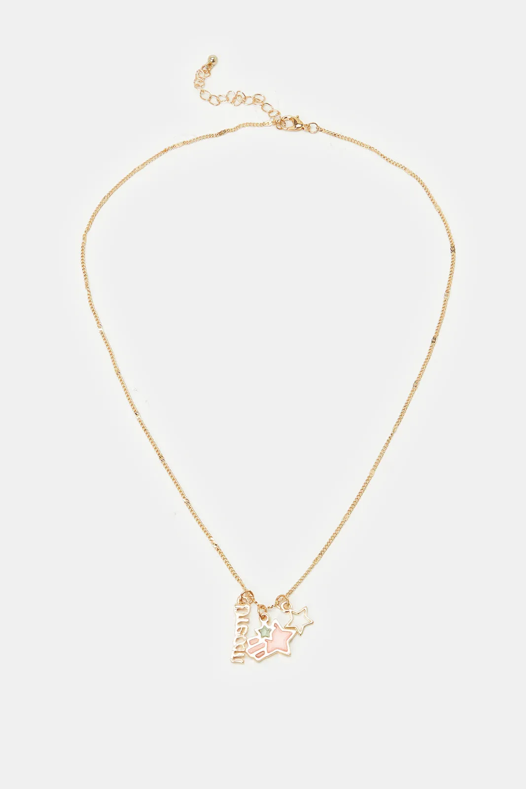 Women Gold Stars Pendant Necklace