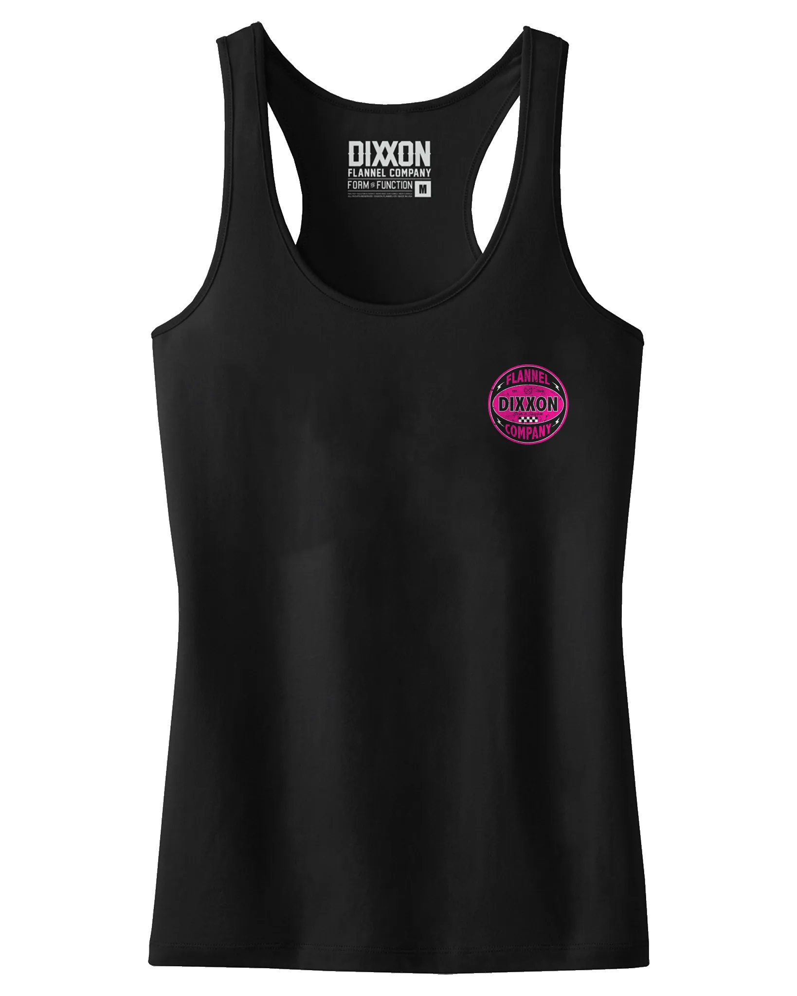 Women's Pink Keystone Fitted Tank - Black