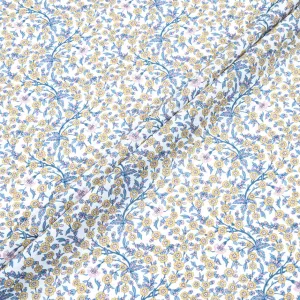 Yellow & Lavender Floral 'Empress' Liberty Cotton Tana Lawn