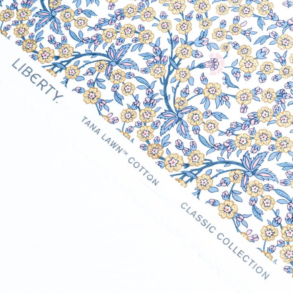 Yellow & Lavender Floral 'Empress' Liberty Cotton Tana Lawn